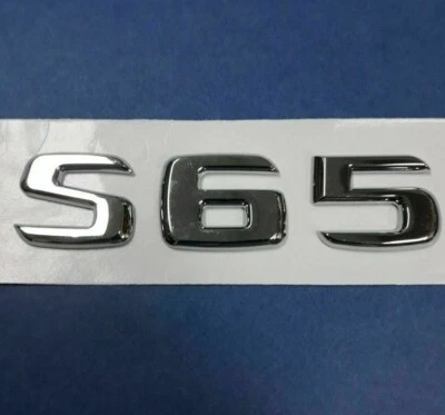 CROMO * S65 * JUEGO DE INSIGNIA EMBLEMA LETRAS MALETERO PARA MERCEDES BENZ AMG CLASE S S65 Foto 1 de 2