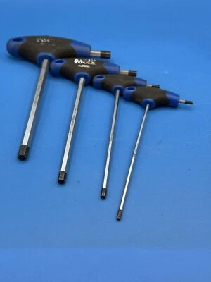 Lote de 4 llaves hexagonales Klein Tools 3 mm 4 mm 6 mm 8 mm con mango en T Journeyman, 6 pulgadas Foto 1 de 4