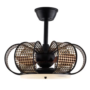 Flower shaped Vintage LED Chandelier Ceiling Fan Lamp 19Inch With Remote Control - Picture 1 of 12