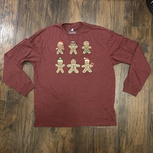 St. Jude Size XL Gingerbread Man Winter Christmas Long Sleeved T-Shirt NWOT - Picture 1 of 6