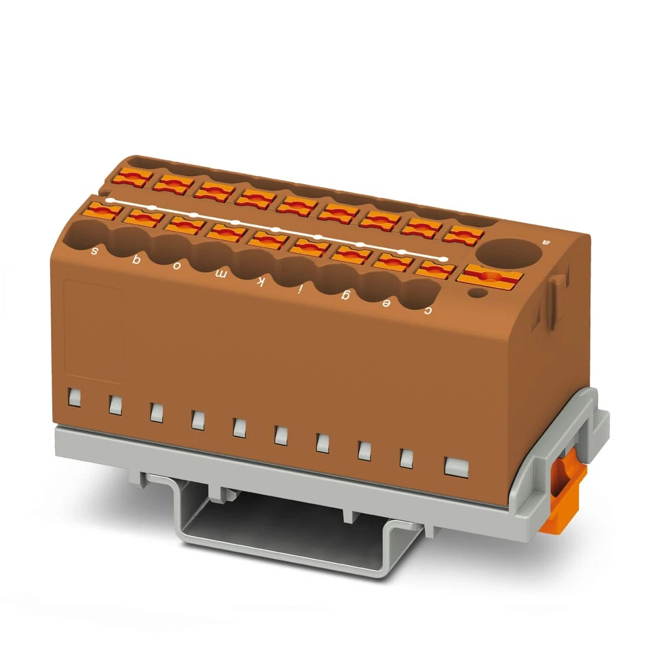 8PCS Phoenix Contact 3273120 wiring board PTFIX 6/18X2,5-NS35 BN - Image 1 of 1