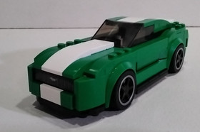 Custom Green/White Ford Mustang GT - This is a modified LEGO 75871 Speed Champio