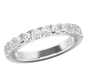 0,50 ct Rundschliff zertifizierter im Labor gezüchteter Diamant Ewigkeitsband 14k Weißgold - Bild 1 von 15