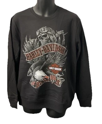 Sudadera Harley Davidson para hombre Road Pilot cuello redondo negra 3002519 Foto 1 de 2