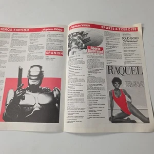 1988 Applause Video Catalog VHS ROBOCOP CHUCK NORRIS 007 BOND ADVENTURES BABYSIT - Imagen 1 de 9