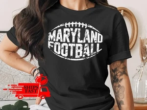 Camiseta de fútbol Maryland colores cómodos estilo envejecido equipo camiseta regalo - Imagen 1 de 10