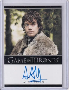 2013 Rittenhouse Game of Thrones Alfie Allen as Theon Greyjoy Autograph Card - Photo 1/1