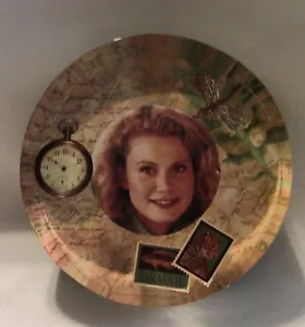 Travel Stamp Clock Dragonfly Leaf Office Bath Diving 2.5" Picture Frame NIB #D26 - Picture 1 of 3