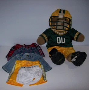 Build A Bear Plush, with Clothes, Green Bay Packers Uniform, Helmet - Picture 1 of 19