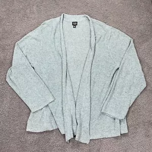 Eileen Fisher Cardigan Womens 3X Blue Silk Blend Coastal Open Sweater Caspule - Picture 1 of 8