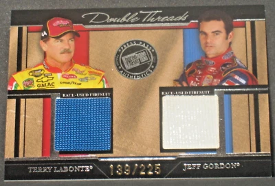 Jeff Gordon Terry Labonte 2005 Press Pass Legends Double Threads Worn (139/225) - Image 1 of 2