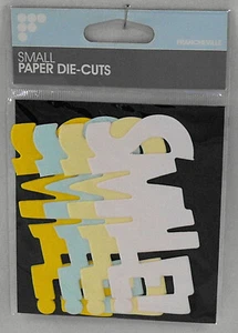 FRANCHEVILLE PAPER DIE CUTS SMALL SMILE PASTELS PINK YELLOW BLUE X 3 PACKS - Picture 1 of 1