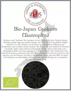 Bio-Japan Tee Gyokuro (Tautropfen), 1kg - Bild 1 von 3
