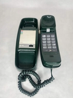 Teléfono con cable AT&T teléfono de escritorio de pared verde Trimline 210 vintage sin probar Foto 1 de 4