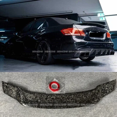 FOR 2010-2016 MERCEDES BENZ W212 E63 SEDAN FORGED CARBON FIBER TRUNK SPOILER - Image 1 of 4