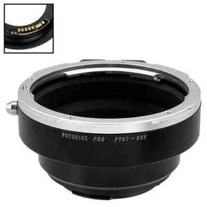 Fotodiox Objektiv-Adapter Pentax 6x7 P67/PK67 Linse für Canon EOS Kamera Chip - Bild 1 von 5