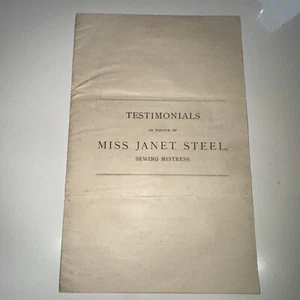 c. 1882 Antique Job Application - George Heriot's Hospital Janet Steel 20x13cm - Imagen 1 de 3