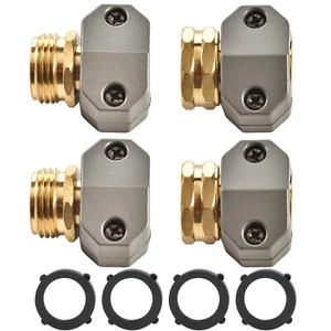 Garden Hose Repair Connector Fitting Brass Mender Female and Male Hose End C - Picture 1 of 6