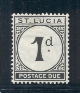 ST. LUCIA J3 SG#D3 MH 1933-47 1p Postage Due Pre-Decimal CV$15