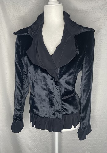 SAINT LAURENT (YSL) F W 2002 Tom Ford Yves Saint Laurent Giacca di Seta Velluto F 40 US 8 YSL