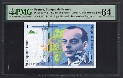 France 50 Francs 1999 P157Ad Uncirculated Graded 64 - Image 1 of 2