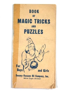 vtg Socony Vacuum Mobil Oil White Eagle Magic Tricks Puzzle Advertising Booklet - Picture 1 of 8
