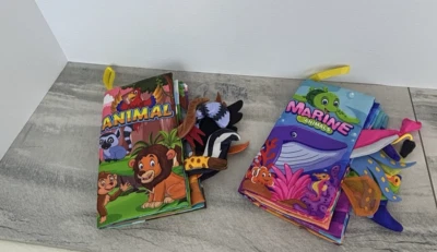 Набор книг для сенсорного развития Baby Soft Tails из 2 животных и морских животных - Изображение 1 из 4