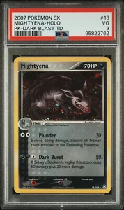 2007 POKEMON EX POWER KEEPERS #18 MIGHTYENA HOLO - PSA 3 LOW POP - Picture 1 of 2