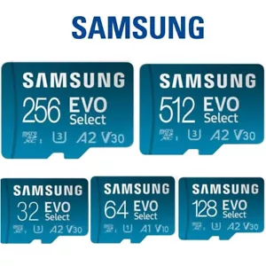 SAMSUNG EVO Select Micro SD Karte C10 Speicherkarte Memory Card 32GB 256GB 512GB - Bild 1 von 12