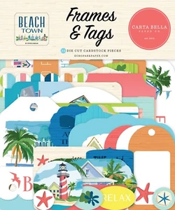 Carta Bella Ephemera-Frames & Tags, Beach Town - Picture 1 of 1