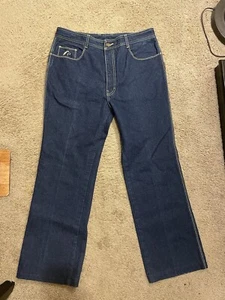 VINTAGE Jordache Jeans Womens 36 Blue Denim Large Dark Horse Head 80s - Picture 1 of 11