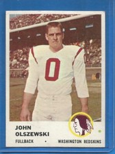 1961 FLEER FOOTBALL CARD (EX-MT) # 110 JOHN OLSZEWSKI - WASHINGTON REDSKINS
