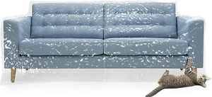 Plastic Sofa Couch Cover Pets Cat Furniture Protector Heavy Duty Thick Clear - Picture 1 of 9