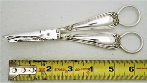 Heavy English Sterling Silver Grape Shears Hallmarked London Date Marked 1910 - Picture 1 of 12