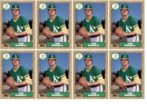 (8) 1987 Topps #391 Jay Howell Oakland Athletics Card Lot - Picture 1 of 2