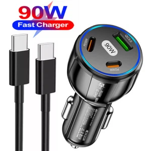 90W PD Fast Car Charger Adapter & Cable For Samsung Z Fold6 5 4 3 Flip6 5 4 3 5G - Picture 1 of 16