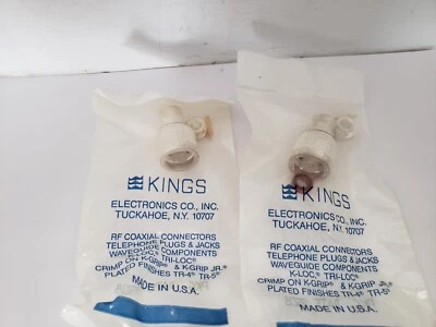 KINGS ELECTRONICS UG-536C/U RF COAXIAL CONNECTOR 50 OHM  (LOT OF 2) NIB - Image 1 of 2
