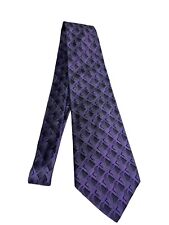 Jos A Bank Made in Italy Geometric Men's Tie 100%  Silk Lavender/Purple