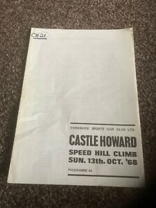 CASTLE HOWARD SPEED HILL CLIMB PROGRAMME 13/10/1968