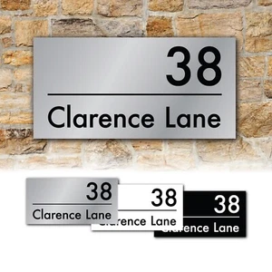Custom Aluminium House Number and Street Name Address Sign Plaque Metal Gift - Picture 1 of 13