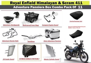 Royal Enfield "Himalayan & Scram 411 Adventure Panniers Box Combo Pack De 11" - Imagen 1 de 13
