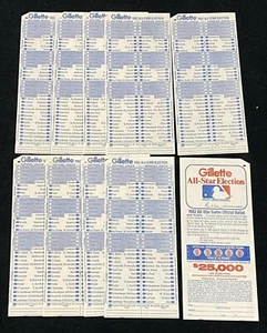(10) 1982 LOTE GILLETTE DE BÉISBOL ALL STAR ELECTORAL SIN GOLPEAR ¡ULTRA RARO! - Imagen 1 de 1