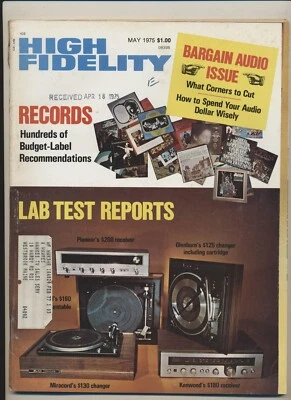 High Fidelity Music Magazine Vol 25 #05 May 1975 Les Noces Keith Jarrett VTG - Image 1 of 3