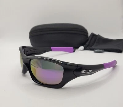 Gafas de sol OAKLEY PITBULL personalizadas pulidas negras con púrpura polarizadas ¡AUTÉNTICAS! Foto 1 de 4