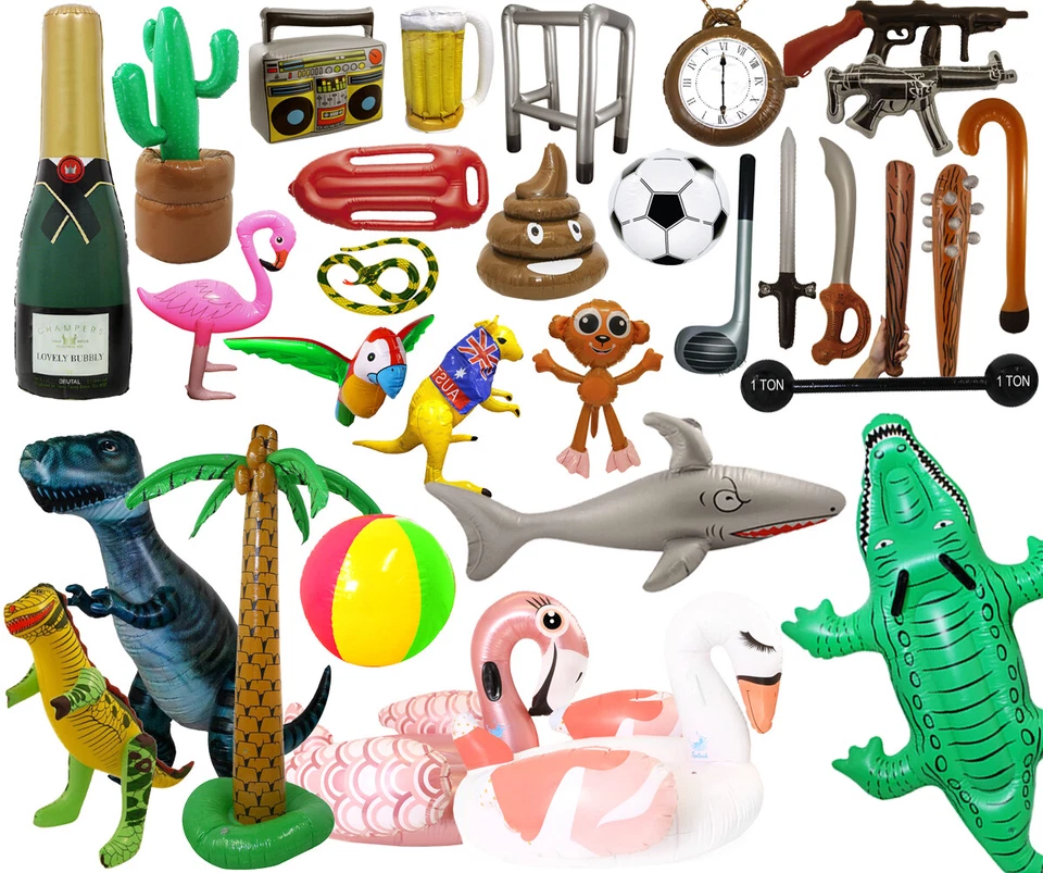 AUFBLASBARES PARTYZUBEHÖR AUFBLASREQUISITEN DEKORATION SOMMERURLAUB SCHICKKLEID - Bild 1 von 1