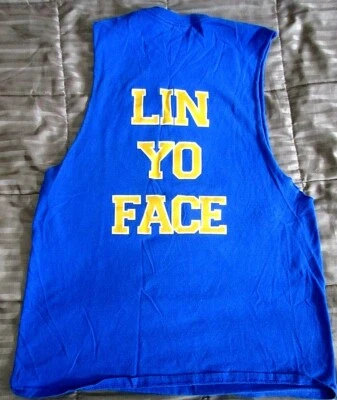 Mens Gildan Tee New York Knicks Jeremy Lin 17  in Your Face RARE T-shirt Sz M - Image 1 of 4