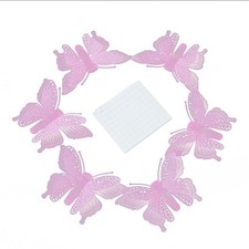 6pc Glow In The Dark Butterfly Fluorescent Decal Art Wall Stickers Home Decor AL