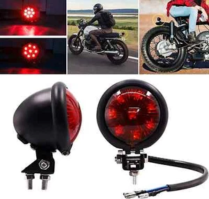 1x 12V Tail Light Motorcycle Vintage Brake Light LED Rear Tail Lamp Red & Smoked - Picture 1 of 11