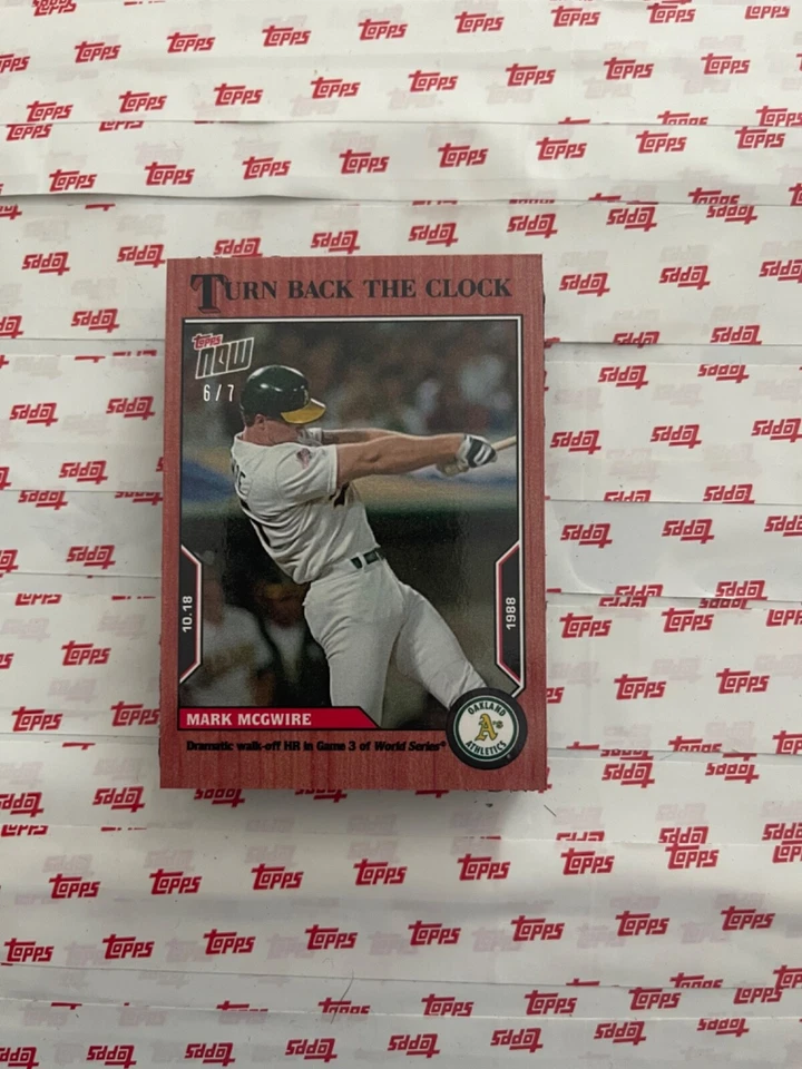 �� MARK McGWIRE 2022 TOPPS NOW TURN BACK THE CLOCK #202 CHERRY PARALLEL 6/7 �� - Image 1 of 2