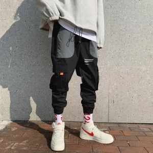 Men's Fashion Overalls Pockets Cargo Harem Pants Trousers Casual Joggers Baggy - Picture 1 of 17